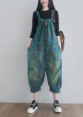 Women Blue pockets Print denim Jumpsuits Spring YSBS-JPTS220121