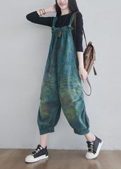 Women Blue pockets Print denim Jumpsuits Spring YSBS-JPTS220121