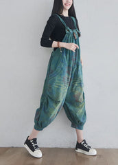 Women Blue pockets Print denim Jumpsuits Spring YSBS-JPTS220121