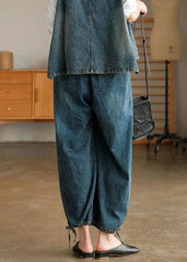 Women Denim Drawstring Pocket Wide Leg Jeans GK-LPTS210709