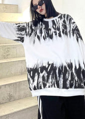 Women O Neck Spring Tops Women Design White Print Blouses AT-LTP210127