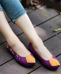 Women Pointed Toe Flat Shoes For Women Black Cotton Fabric Embroideried Splicing Flats BX-PDX220407