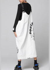 Women White Graphic denim drawstring Dresses Spring AT-FDL220111