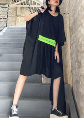 Women black clothes o neck asymmetric Art Dresses AT-SDM200723