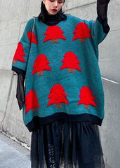 Women blue green Sweater weather plus size patchwork tulle daily sweater dress AT-NSD191231