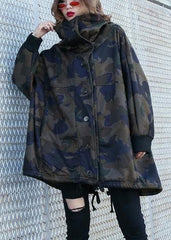 Women camouflage fine Coats Photography high neck Button Down fall coats AT-CTS201022