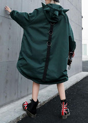 Women hooded Fine clothes green loose women coats fall AT-TCT190923