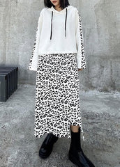 Women's Retro Fashion Fried Street Leopard Print Bodysuit Two Piece Skirt AT-FDL210127