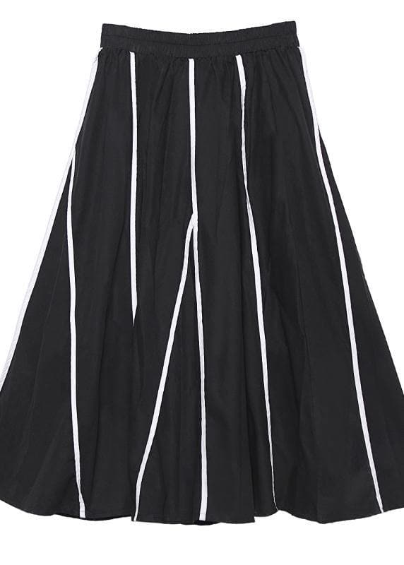 Women's Retro skirt high waist large black striped skirt new AT-SKTS201228