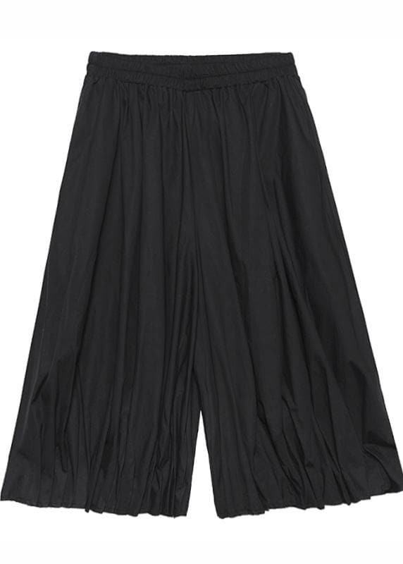 Women's baggy pleated wide leg pants high waist black casual pants AT-LPTS201228