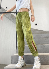 Women's casual trousers summer green thin section loose  thin harem beam feet pants AT-LPTS200623