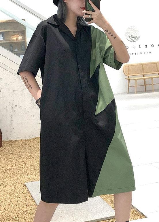 Women's summer patchwork jumpsuit loose ming harem pants AT-JPTS190717