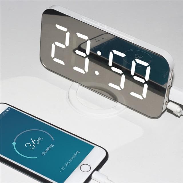 Aesthetic Mirror Alarm Clock DYLINOSHOP