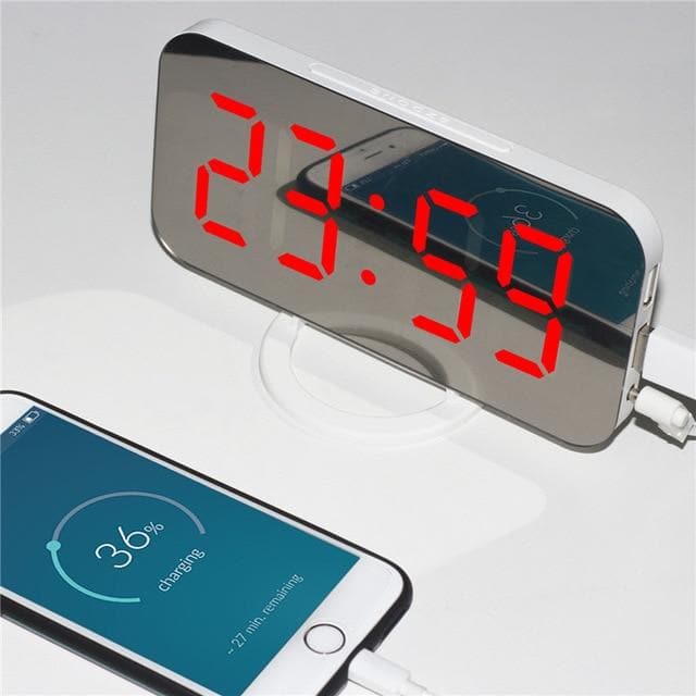 Aesthetic Mirror Alarm Clock DYLINOSHOP