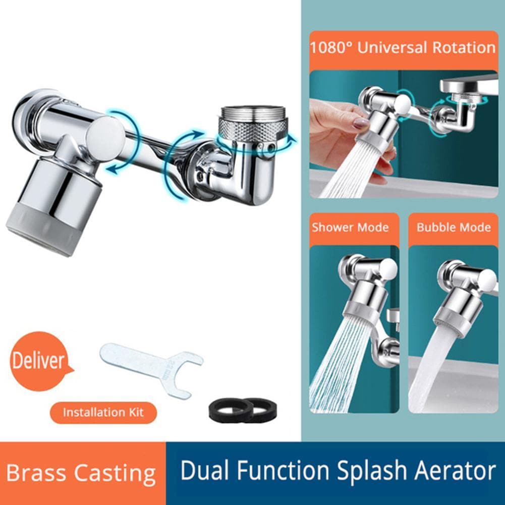 Universal 1080°  Swivel Aerator Multifunction Faucet Extender - Splash Resistant Shower dylinoshop