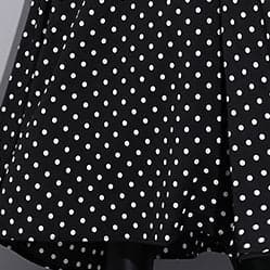 baggy black silk dresses plus size dotted silk clothing dress New stand collar cotton caftans AT-FDL180213