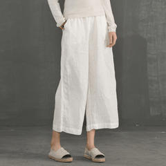 3/4 Length Cotton Linen Pants  | Zen dylinoshop