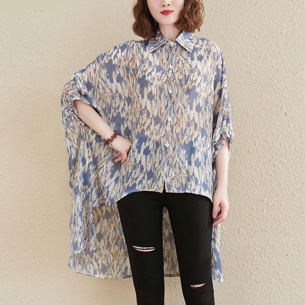 Abstract High Low Shirt dylinoshop