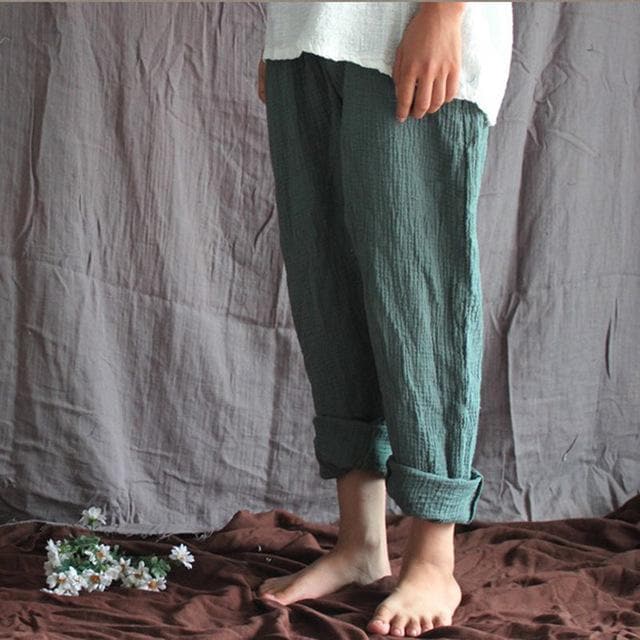 Cotton And Linen Pants | Zen dylinoshop