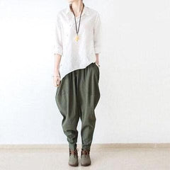 Loose Linen Trousers dylinoshop