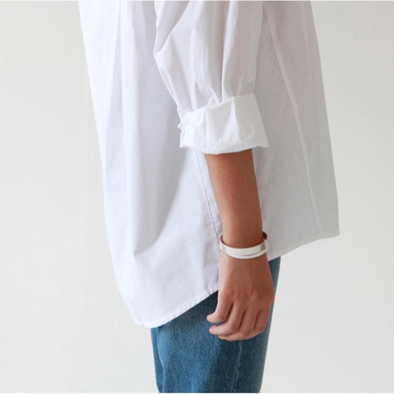 Basic Feel White Button Up Shirt dylinoshop