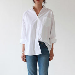 Basic Feel White Button Up Shirt dylinoshop