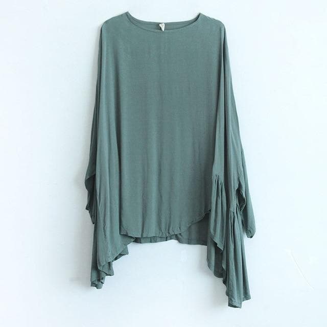 Batwing Sleeves Oversized Top | Lotus dylinoshop