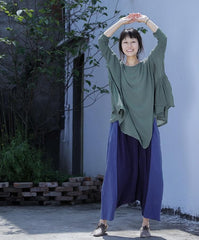 Batwing Sleeves Oversized Top | Lotus dylinoshop