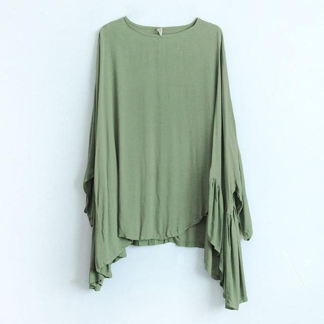 Batwing Sleeves Oversized Top | Lotus dylinoshop