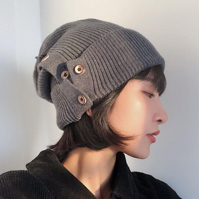 Button Up Beanie Hats dylinoshop