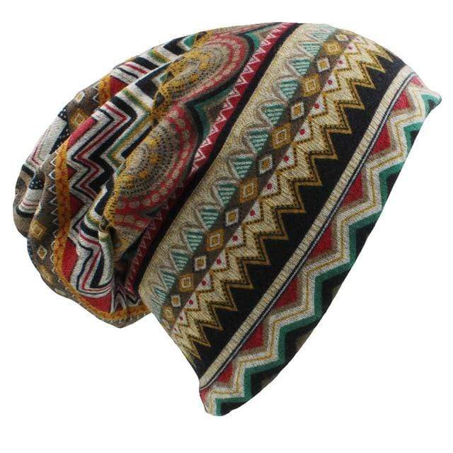 Tribal Print Beanie Hat Buddha Trends