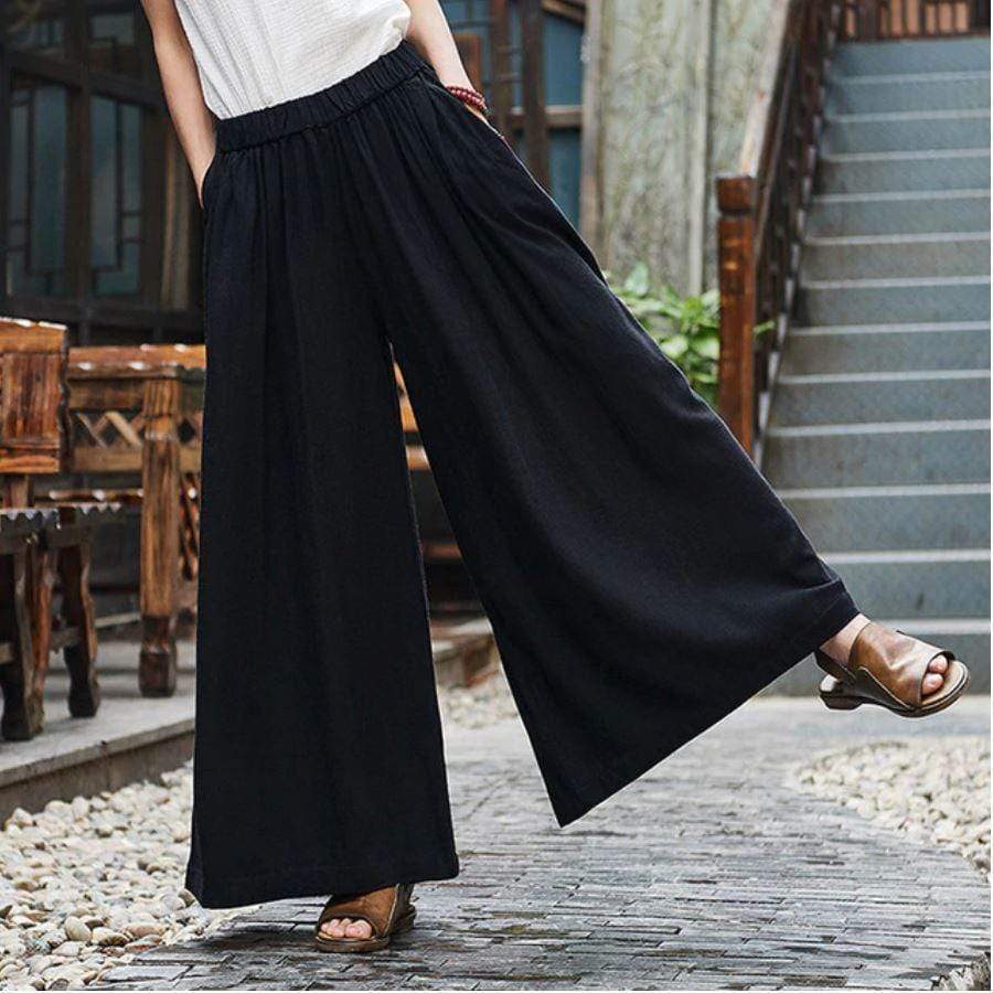 Flowy Pleated Palazzo Pants  | Zen dylinoshop