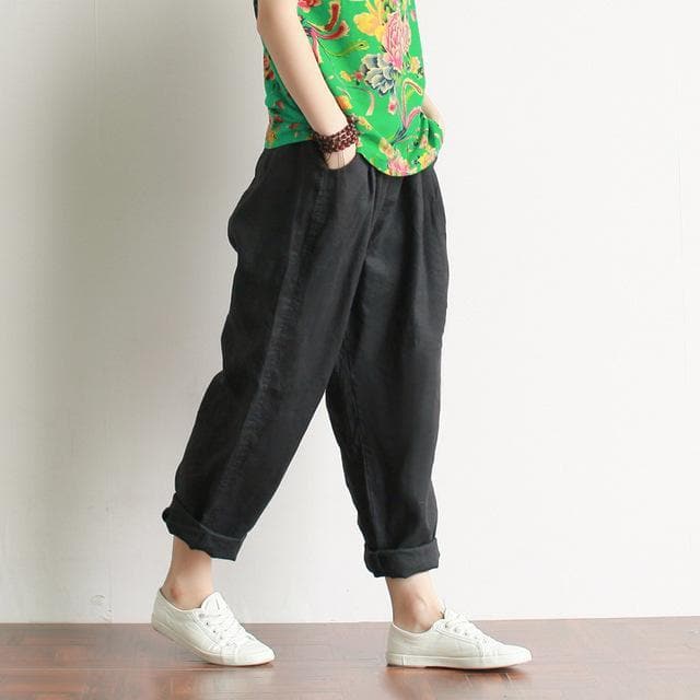 Casual Literary Roll-up Trousers  | Zen dylinoshop