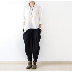 Loose Linen Trousers dylinoshop