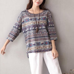 Tribal Elephant Long Sleeve T-Shirt Buddha Trends