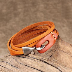 Genuine Leather Layered Bracelet dylinoshop