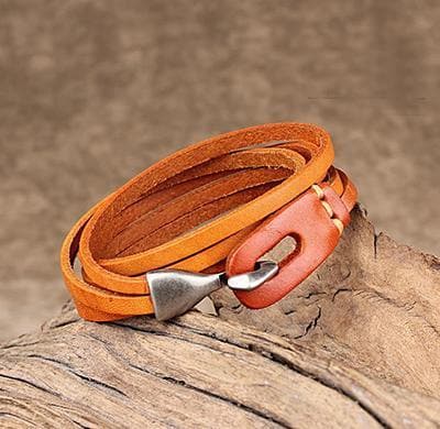 Genuine Leather Layered Bracelet dylinoshop