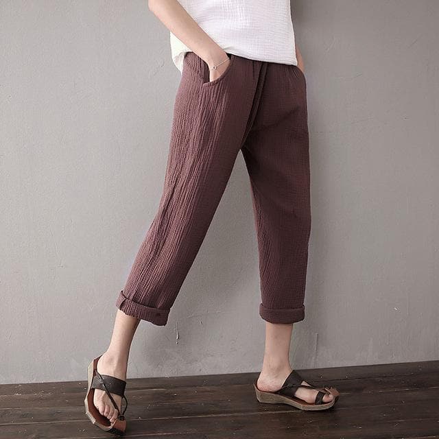 Cotton And Linen Pants | Zen dylinoshop