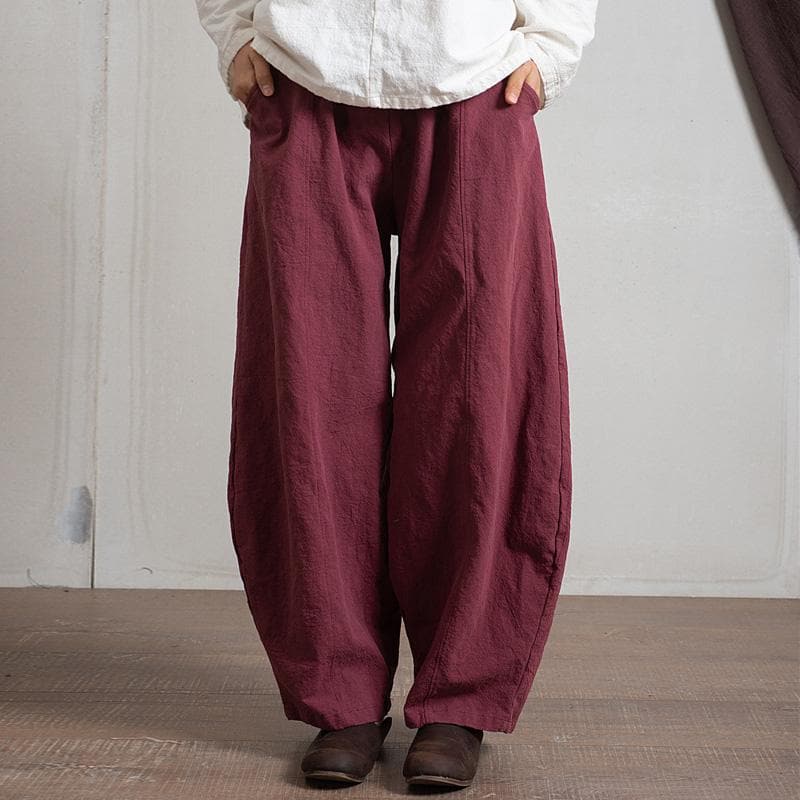 Japanese Zen Cotton Linen Palazzo Pants  | Zen dylinoshop