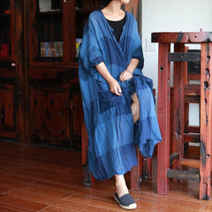 Batwing Sleeve Long Plaid Cardigan dylinoshop