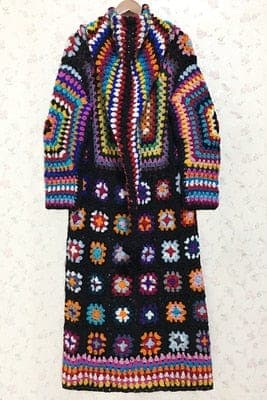 100% Wool Handmade Hippie Cardigan dylinoshop