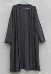 Long Dark Grey Cardigan | Lotus dylinoshop