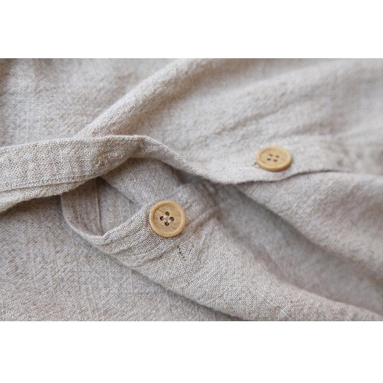 Cotton Linen Beige Cardigan  | Zen dylinoshop