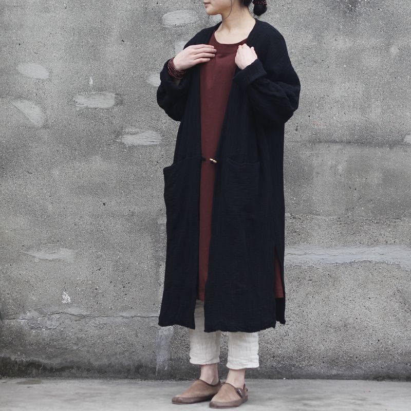 Long Cotton and Linen Cardigan  | Zen dylinoshop