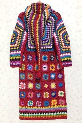 100% Wool Handmade Hippie Cardigan dylinoshop