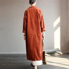 Casual Chic Corduroy Trench Coat dylinoshop