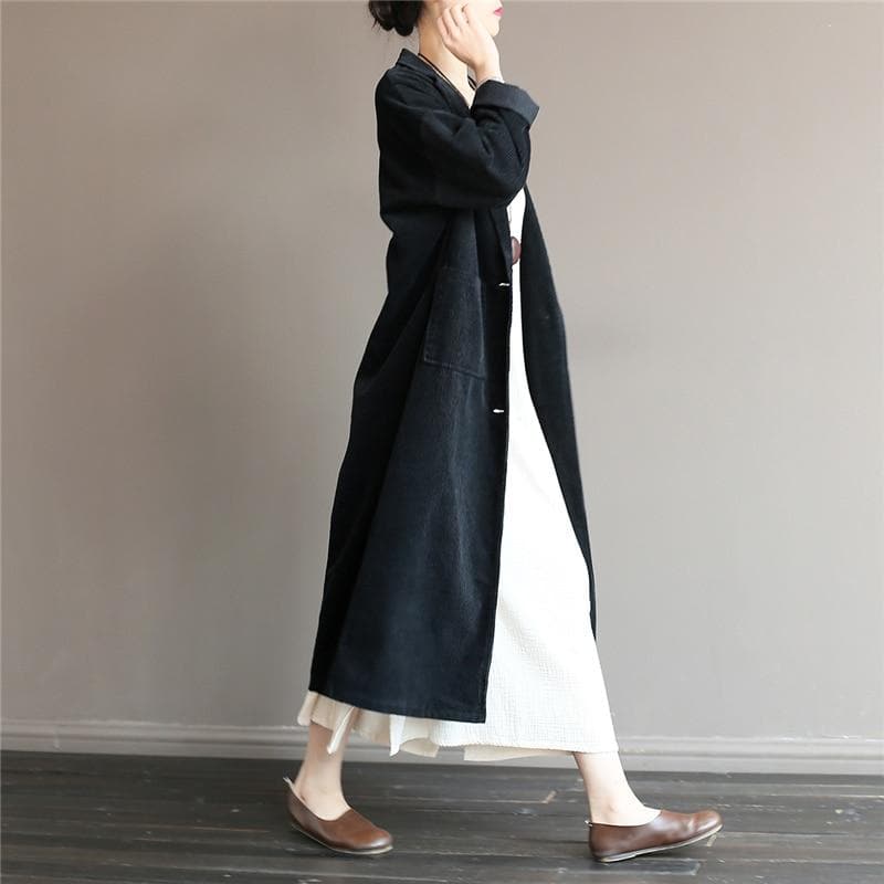 Casual Chic Corduroy Trench Coat dylinoshop