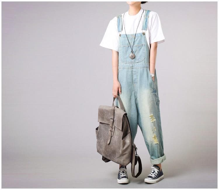 Casual Loose Denim Overalls dylinoshop