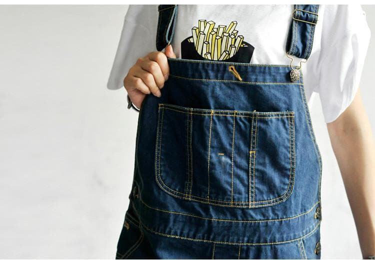 Casual Loose Denim Overalls dylinoshop