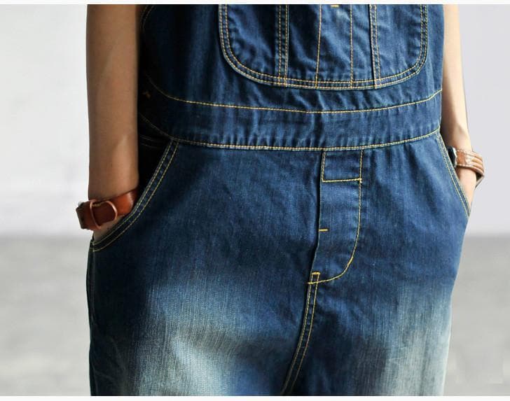 Casual Loose Denim Overalls dylinoshop